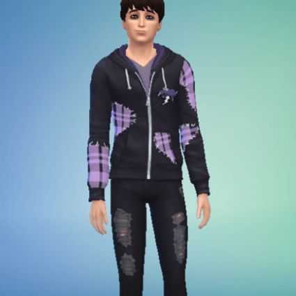 Mens Virgil Sanders Hoodie Sandy Series Wool Jacket With Patch