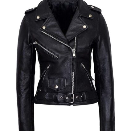 WWE Wrestler Maryse Mizanin Biker Leather Jacket