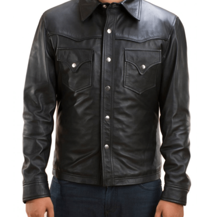 Mens David Morrissey TWD Governor Leather Jacket