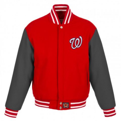 Washington Nationals II Tone Bomber Varsity Jacket