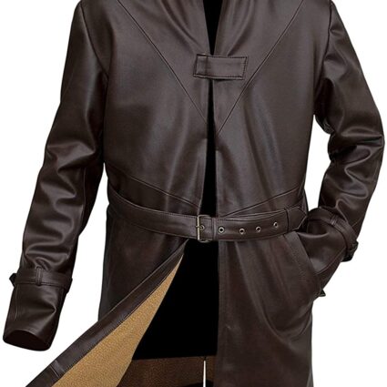 Mens Famous WD Watch Dogs Leather Coat