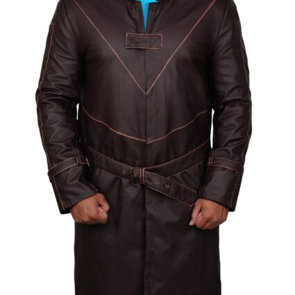 Watch Dogs Aiden Pearce Brown Leather Coat