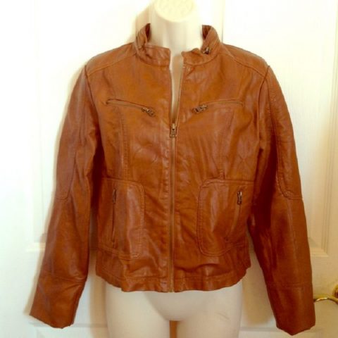 Womens Fashion Wet Seal Leather Jacket