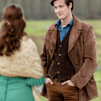 Aren Buchholz When Calls The Heart 2021 Jesse Flynn Suede Leather Jacket