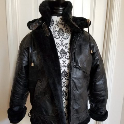 Mens Wilda Faux Fur Lined Leather Jacket