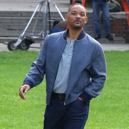 Will Smith Gemini Man Henry Brogan Blue Bomber Jacket