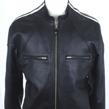 Mens Wilson Genuine Cafe Racer Leather Jacket