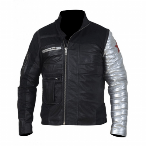 Bucky Barnes Captain America Civil War Soldier Leather Jacket