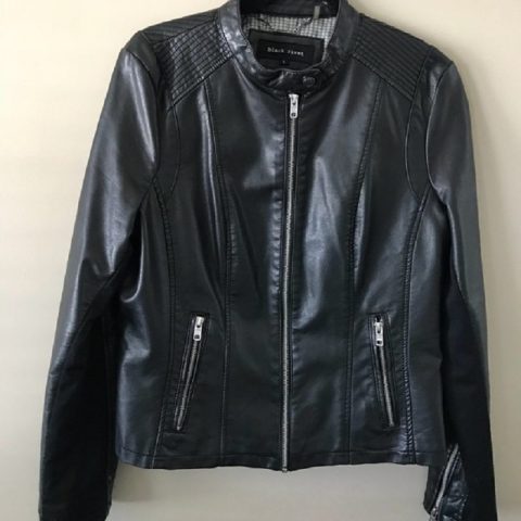Women Black Rivet Leather Jacket