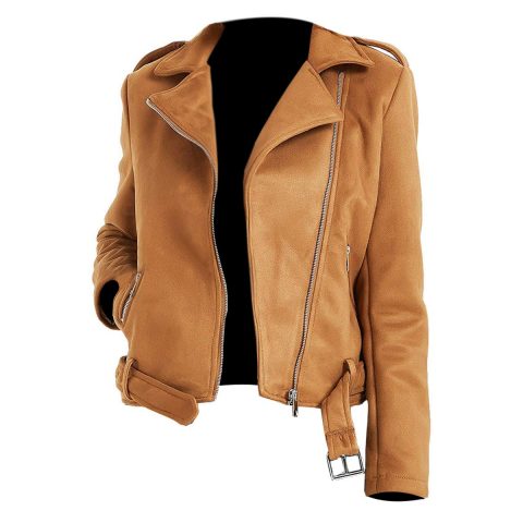 Women Genius Brown Biker Leather Jackets
