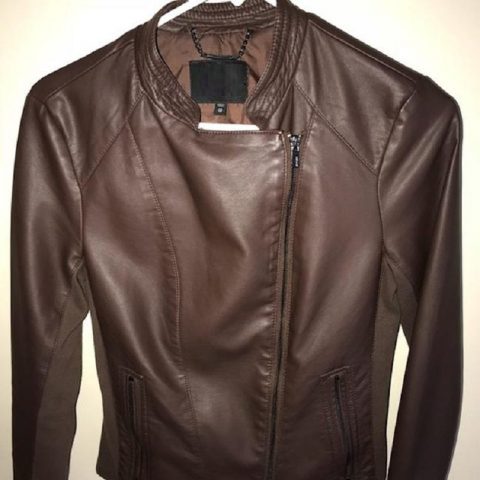 Women's Express Brown Moto Leather Jacket