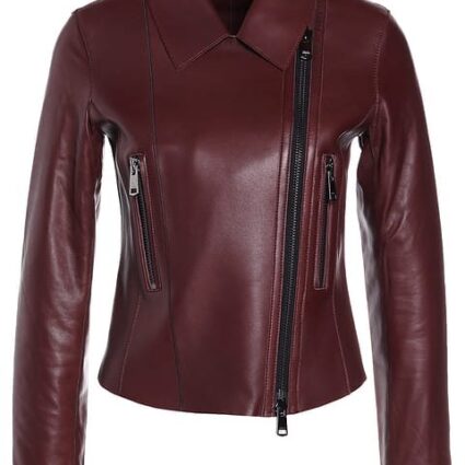 Women's Red Remi Leather Jacket
