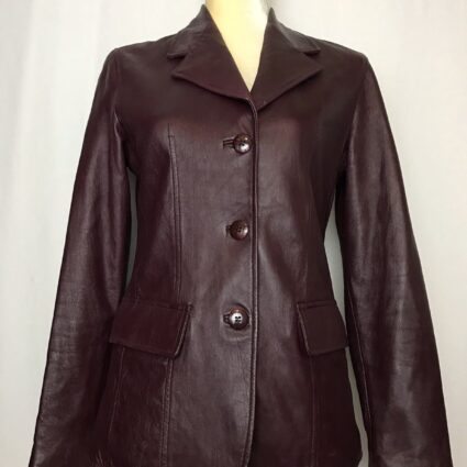 Rem Garson Red Leather Coat