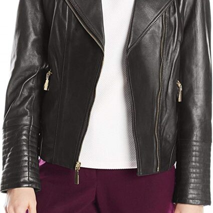 Women's Vince Camuto Black Leather Jacket