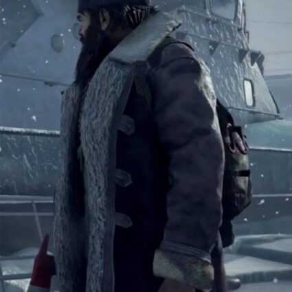 World War Z Sergey Popov Shearling Brown Leather Coat