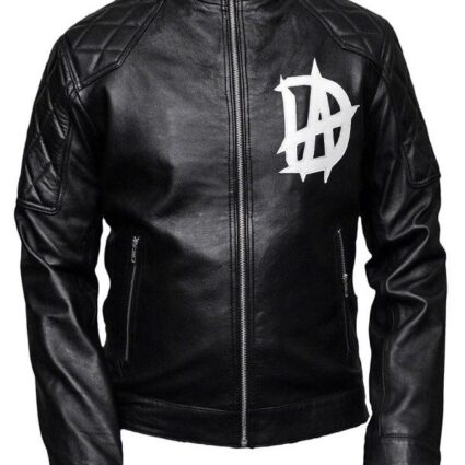 Wrestler Dean Ambrose Logo Black Leather Jacket