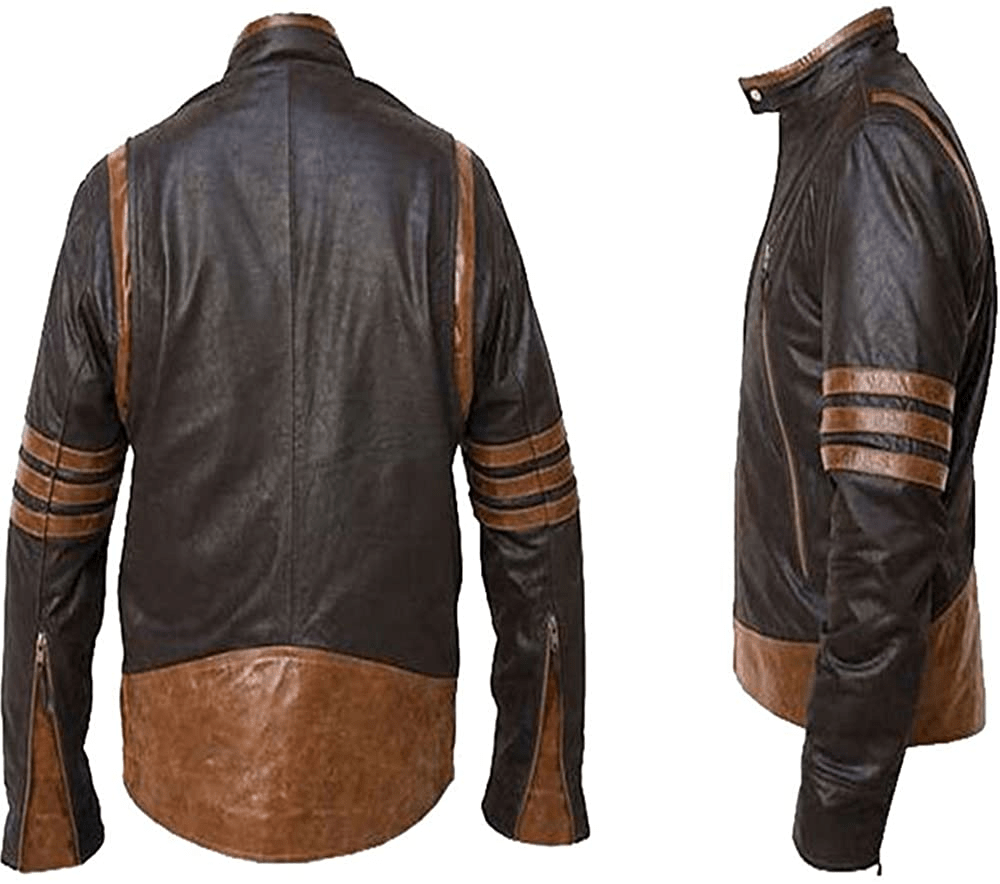 X-men Origins Wolverine Brown Leather Jacket - A2 Jackets