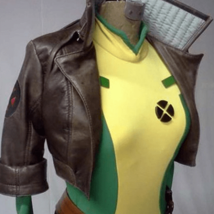 Mens Comic X-men Rogue Cropped Leather Jacket