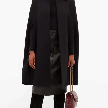 Kelsey Peters TV Series Younger S07 Hilary Duff Black Cape Coat