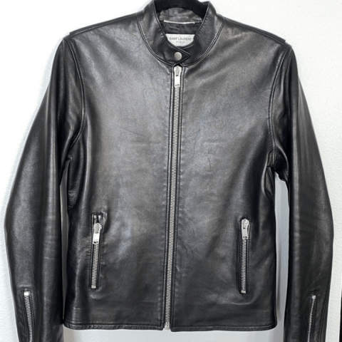 Men's Ysl Saint Laurent Black Leather Jacket