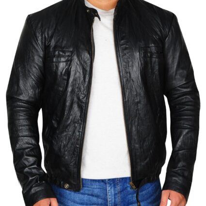 Zac Efron 17 Again Black Leather Jacket