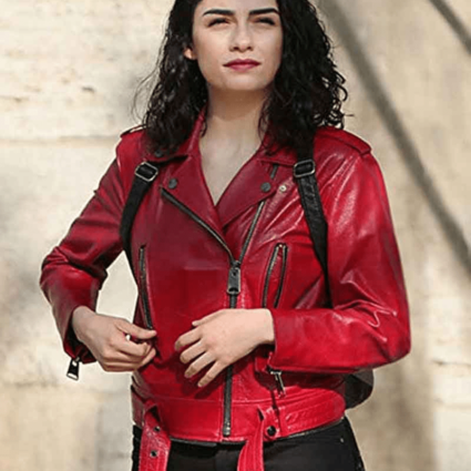 Hazar Ergüçlü The Protector Zeynep Erman Leather Jacket
