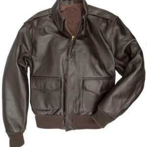 A2 Brown Leather Bomber Jacket