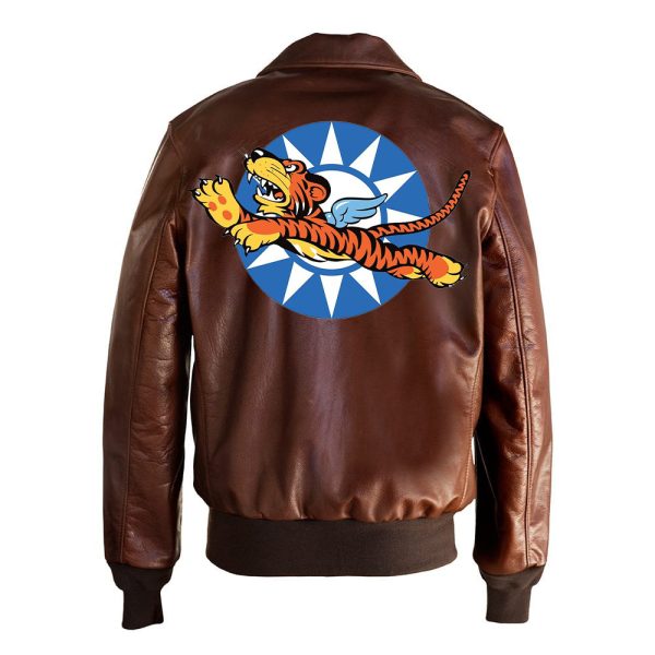 Flying Tigers A2 Nose Art Leather Jacket