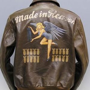 A2 Made In Heaven Nose Art Leather Jacket