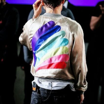 Harry Styles Rainbow Jacket Front