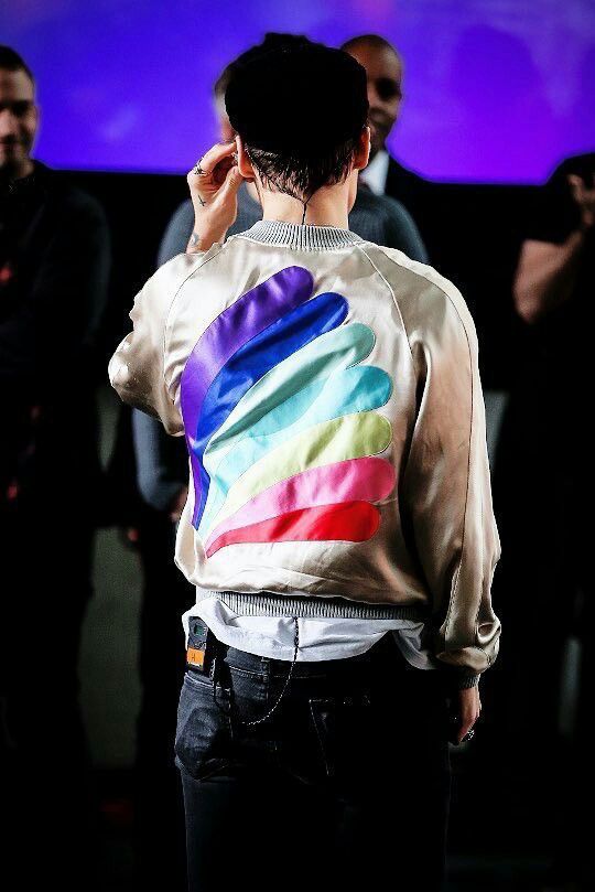 Harry Styles Rainbow Jacket Front