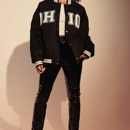 Megan Fox Oversized Padded Ohio Varsity Jacket