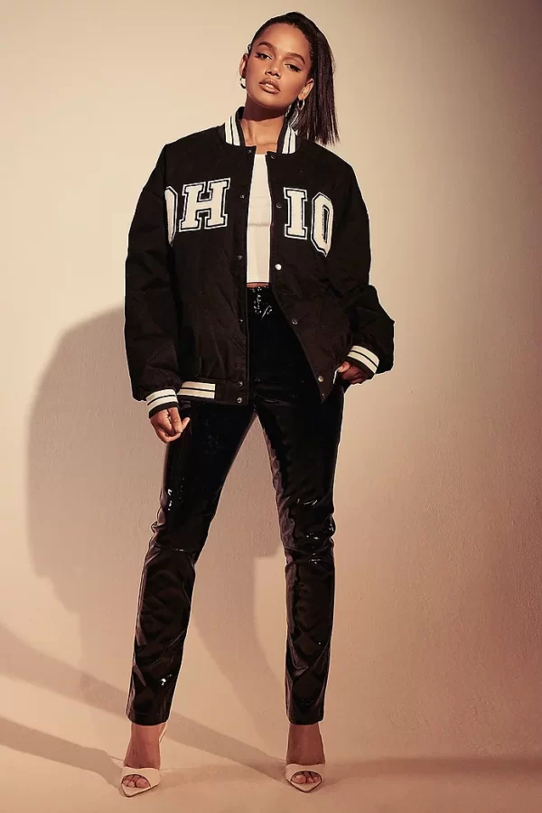 Megan Fox Oversized Padded Ohio Varsity Jacket