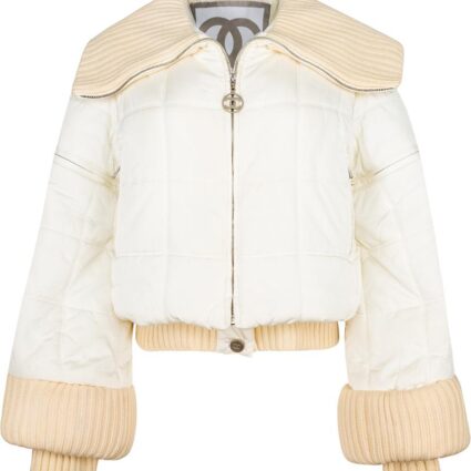 Chanel Fall 2000 Runway Convertible Logo Puffer Jacket