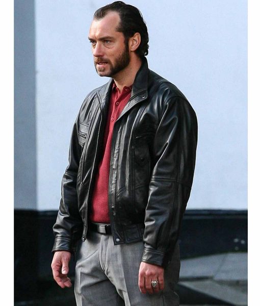 Dom Hemingway Jude Law Black Leather Jacket