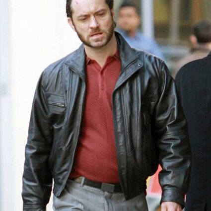 Dom Hemingway Jude Law Black Leather Jacket