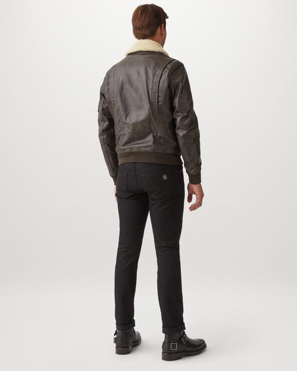 Carrier Hand Waxed Leather Blackbrown Jacket