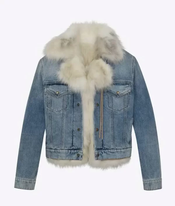Real Housewives of Salt Lake City Fur Denim Jacket