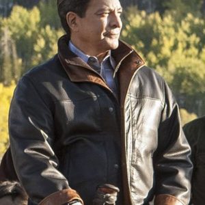 Tv Series Yellowstone Gil Birmingham Black Leather Jacket