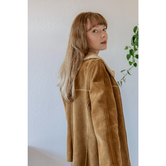 Women’s Vintage Gap Shearling Leather Suede Jacket