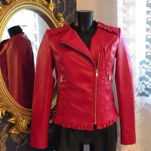 Guess Red Leather Jacket