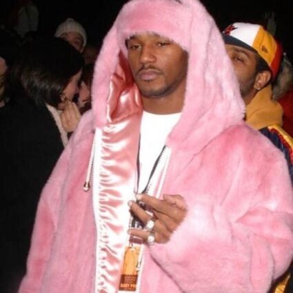 Cameron Ezike Giles Baby Pink Faux Fur Jacket