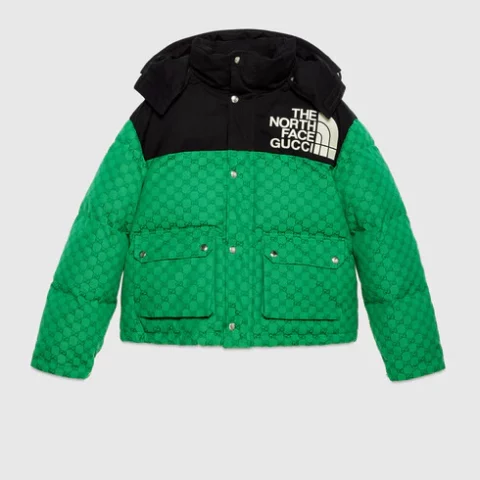 The North Face hooded Cotton-Blend Canvas-Jacquard Down Jacket