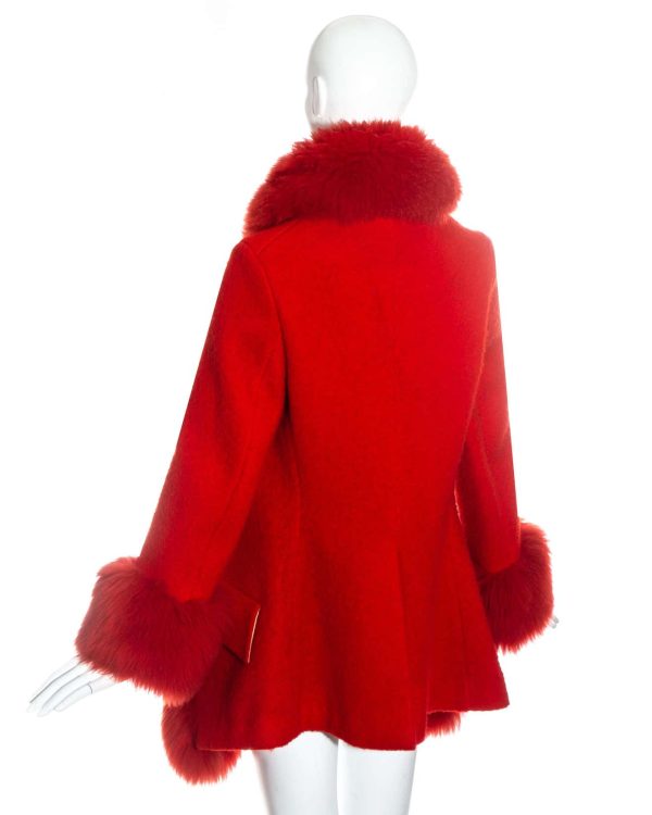 Vivienne Westwood Red Wool Shearling Coat, Fw 1994