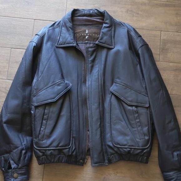 Joshua Ross Black Leather Jacket
