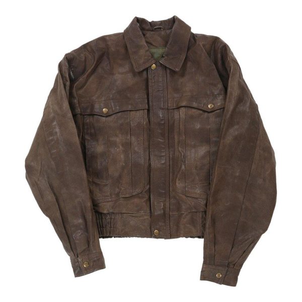 Vintage Adventure Bound Brown Leather Jacket