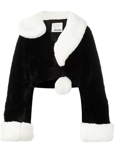Moschino Question Mark Faux-fur Jacket