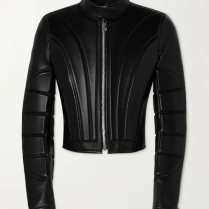 Roderick Wayne Moore Jr Roddy Ricch Black Padded Leather Live Life Fast Jacket