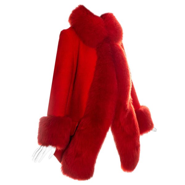 Vivienne Westwood Red Wool Shearling Coat, Fw 1994