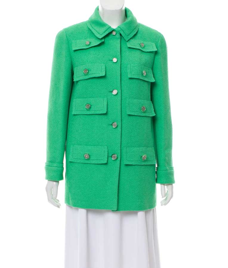 Chanel Green Bouclé Tweed Jacket at 1stDibs  chanel green jacket green  chanel jacket chanel jacket green